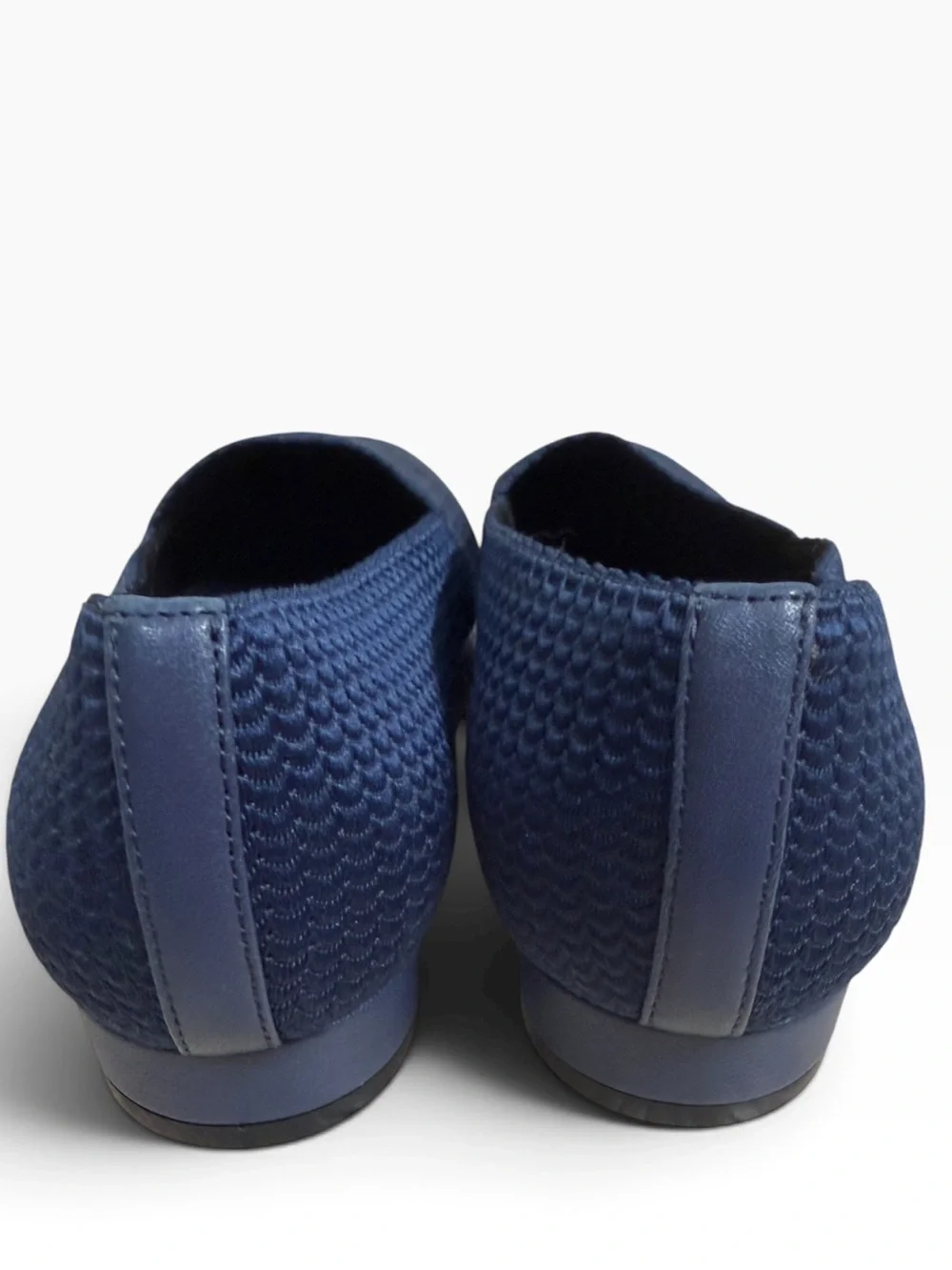 VANELi Women’s Navy Blue Textured Woven Smoking Slipper Loafers Flats Size US 6